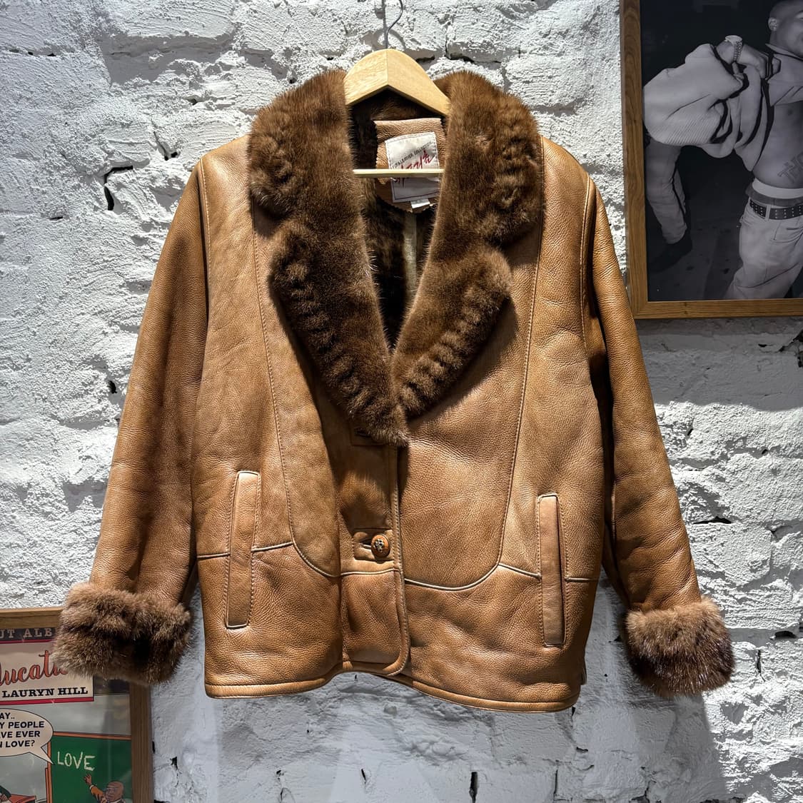 빈티지 양가죽 카라 퍼 자켓 상품이미지1