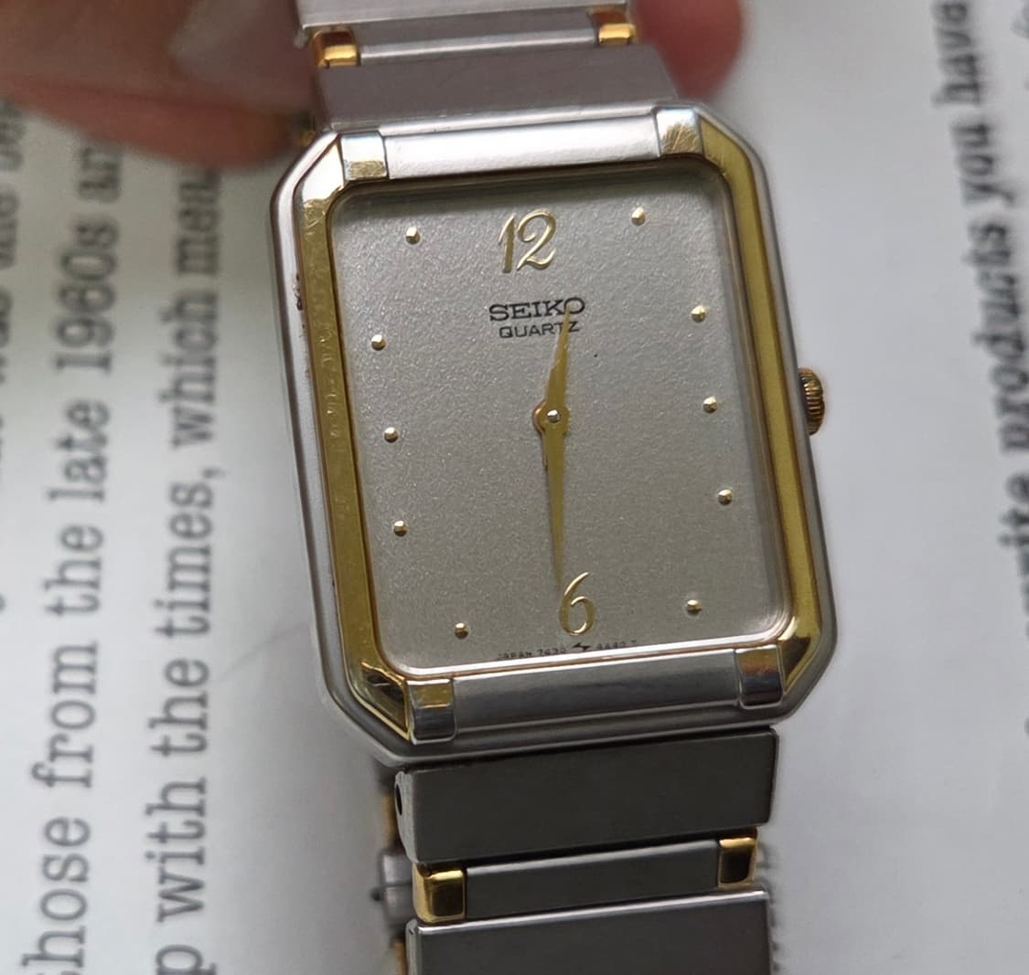 빈티지 세이코 사각탱크 그레이 다이얼 칼침핸즈 슬림쿼츠 브레이슬릿 ver 상품이미지8