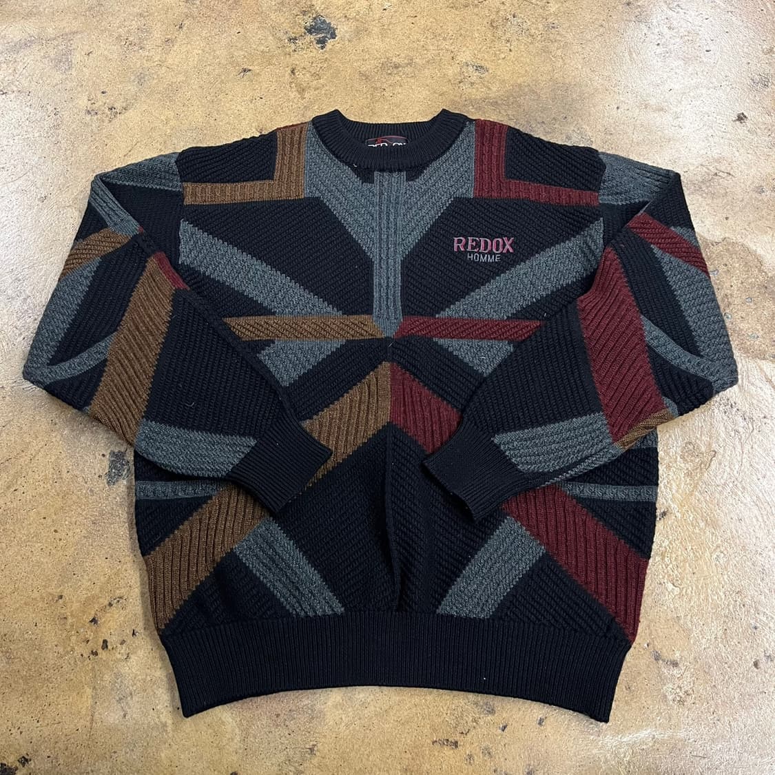 [정품/100] REDOX HOMME 레드옥스 패턴 니트 스웨터 b16 상품이미지2