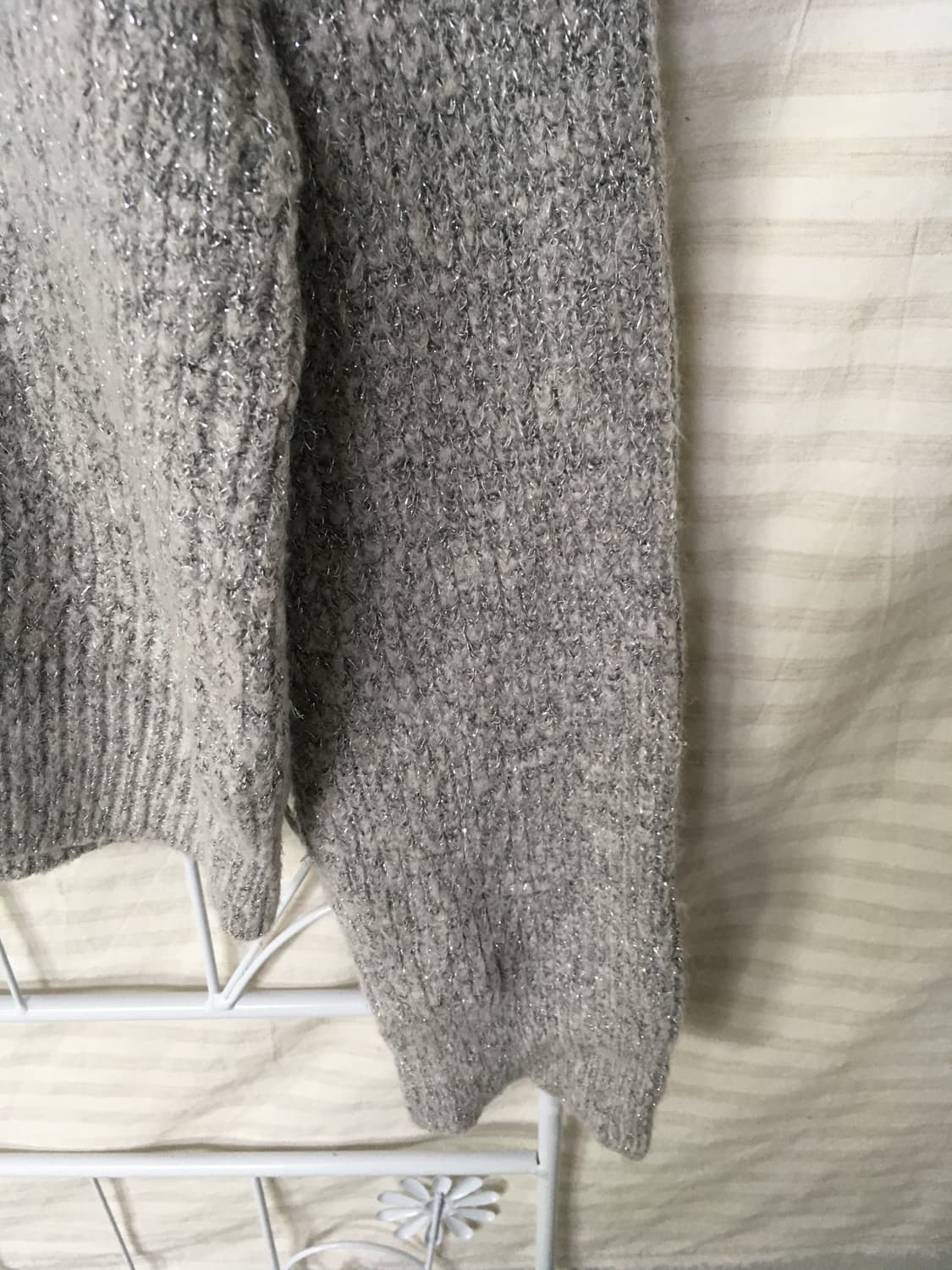 빈티지 그레이 펄 진주 니트 y2k 스트릿 갸루 펑키 일본빈티지680 상품이미지5