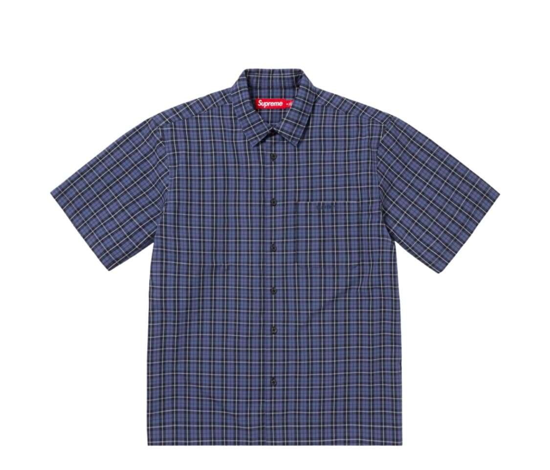 [구매] 슈프림 24ss 미니플레이드 셔츠 네이비 L 상품이미지1