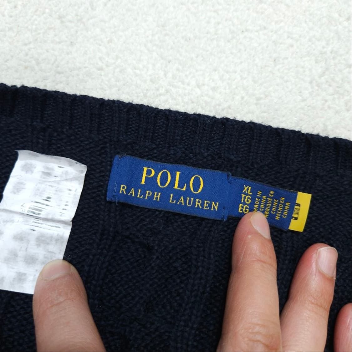 폴로 랄프 로렌 신형 QR 케이블 니트 XL 상품이미지6