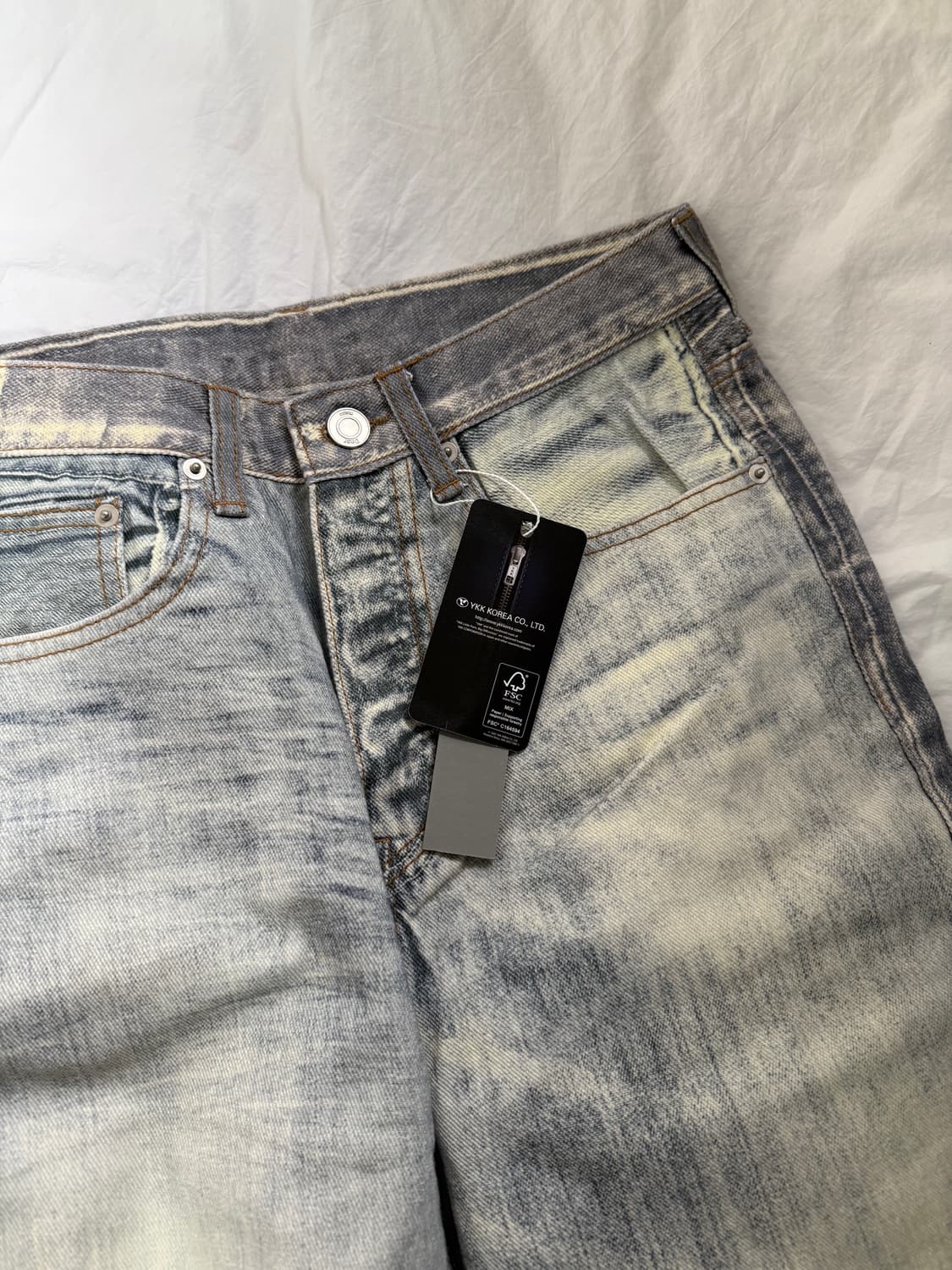 DNSR 디앤에스알 와이드 디지털 프린팅 애쉬드 블루 진 S 상품이미지2