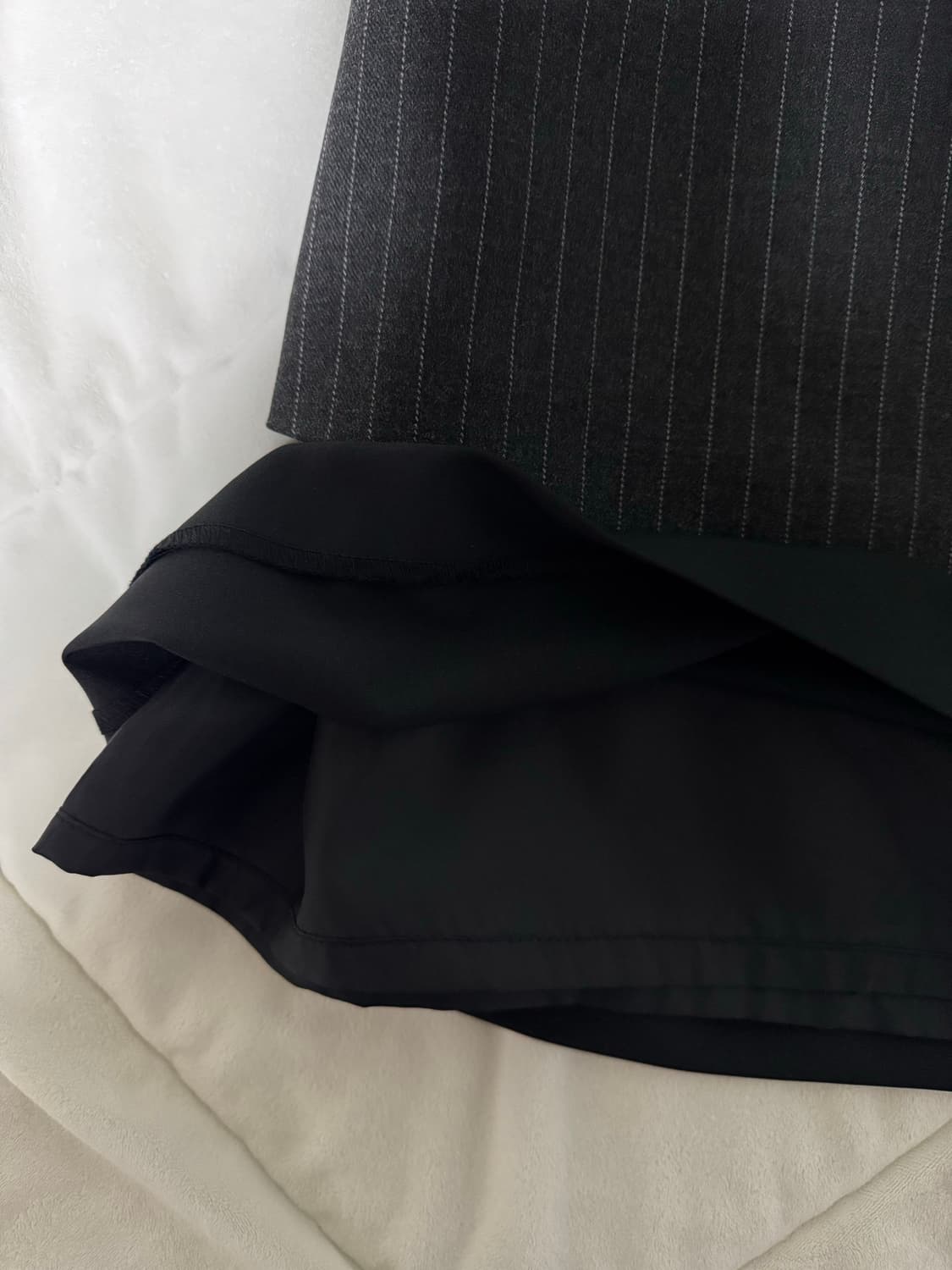 (원가13.9)바하윤 layered draped skirt(stripe) 상품이미지5