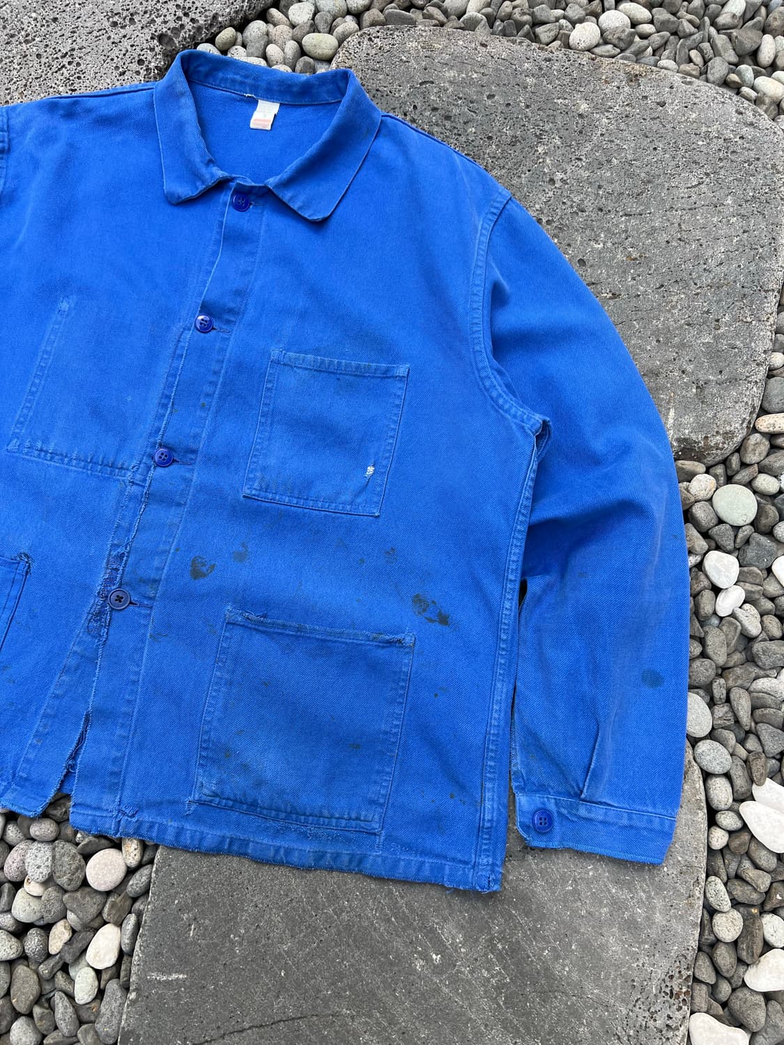 OLD VINTAGE WASHING BLUE FRENCH 프렌치워크자켓 상품이미지5
