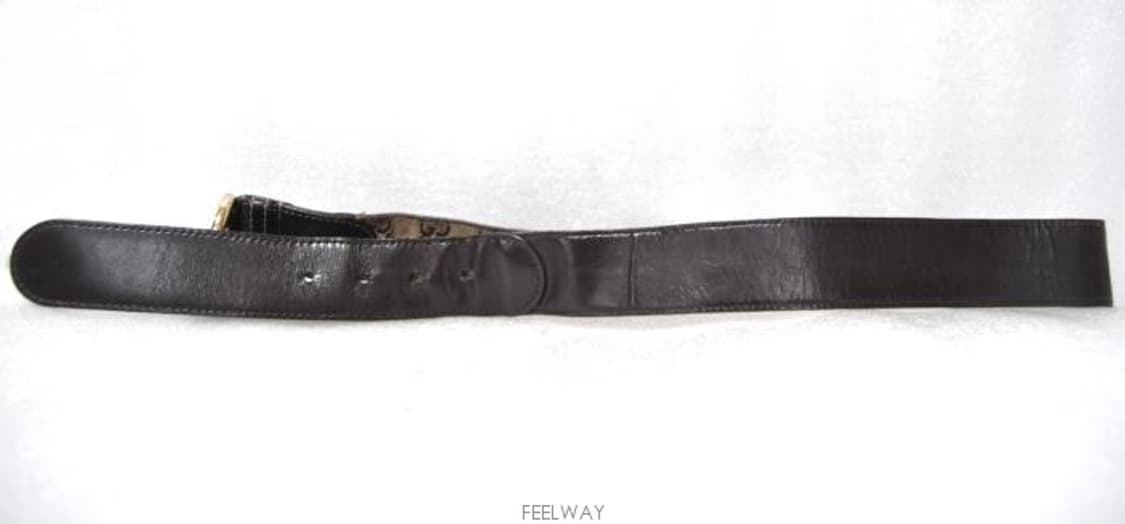 구찌/남성자갸드레더트리밍금장버클벨트(허리28~30)정품 상품이미지8