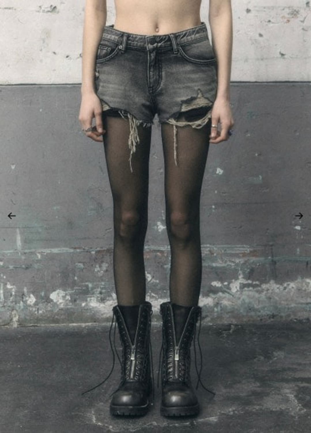 보헤미안서울 디스트로이드 숏팬츠 상품이미지1