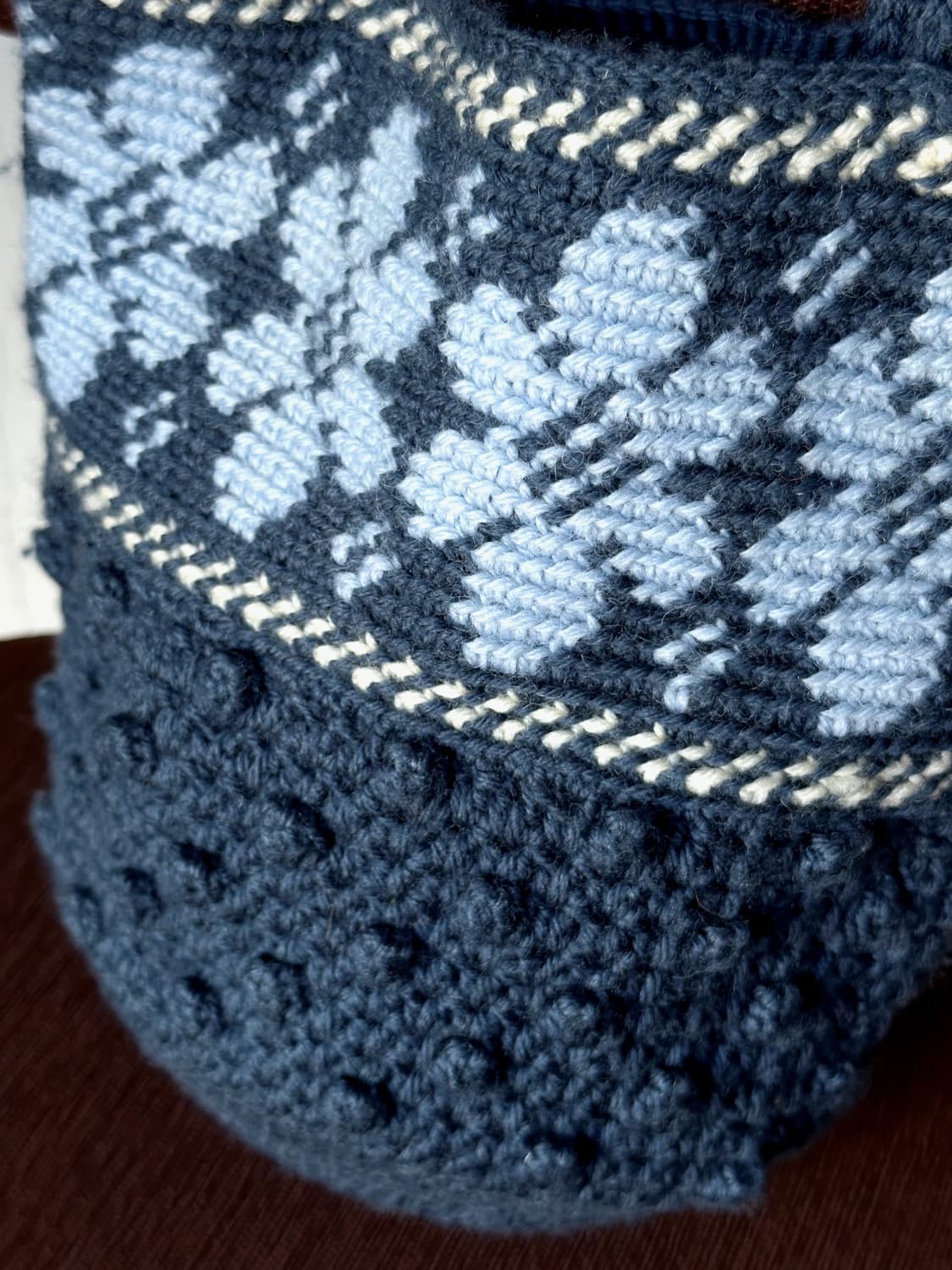 Design pattern knit mini tote bag 상품이미지2