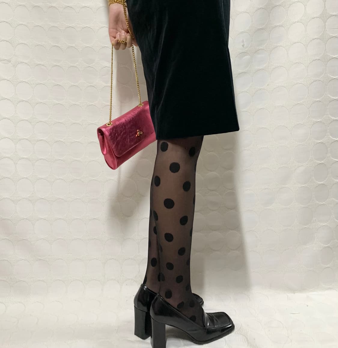 블랙 도트 스타킹 상품이미지1