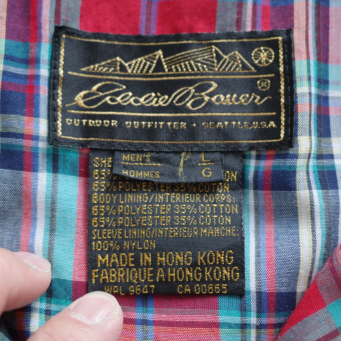 90s 에디바우어 빈티지 65/35 해링턴 자켓 블루 (105) 상품이미지5