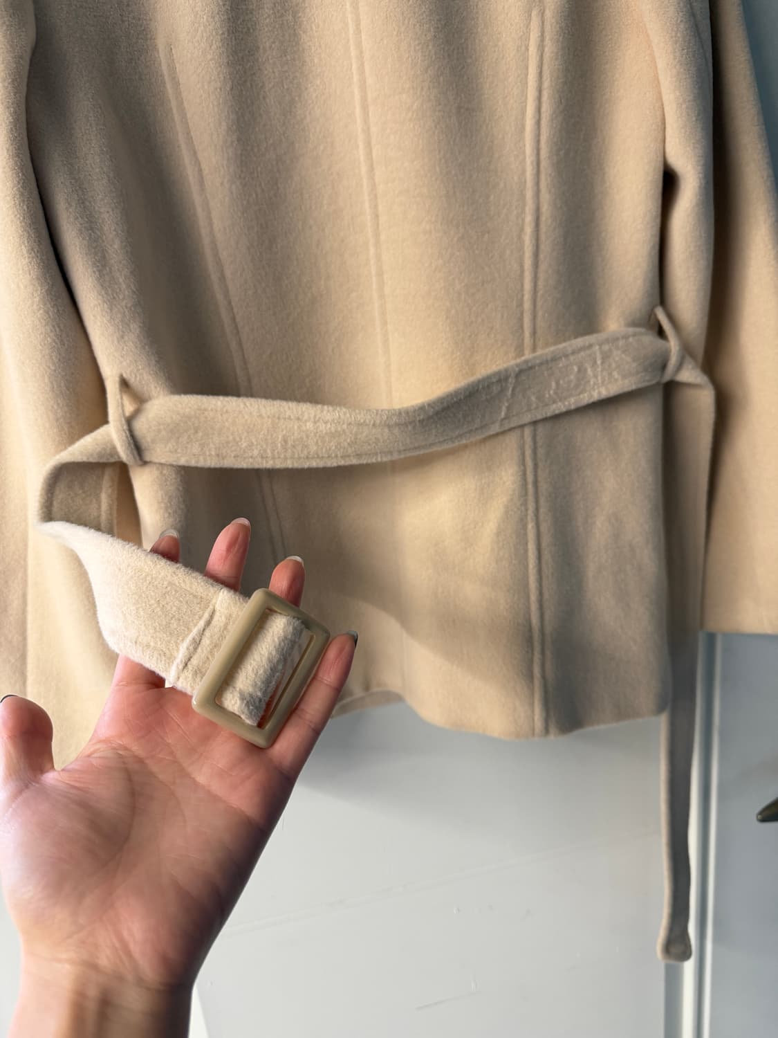 일본빈티지 크림 울 앙고라 숏코트 상품이미지9