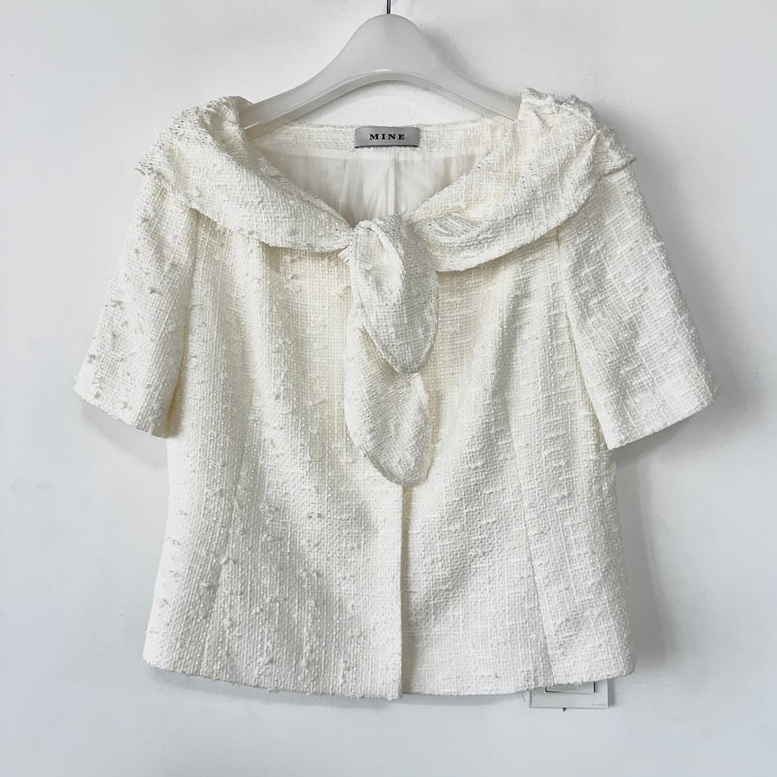 마인 MINE 25SS 러플 칼라 트위드 탑 상품이미지2