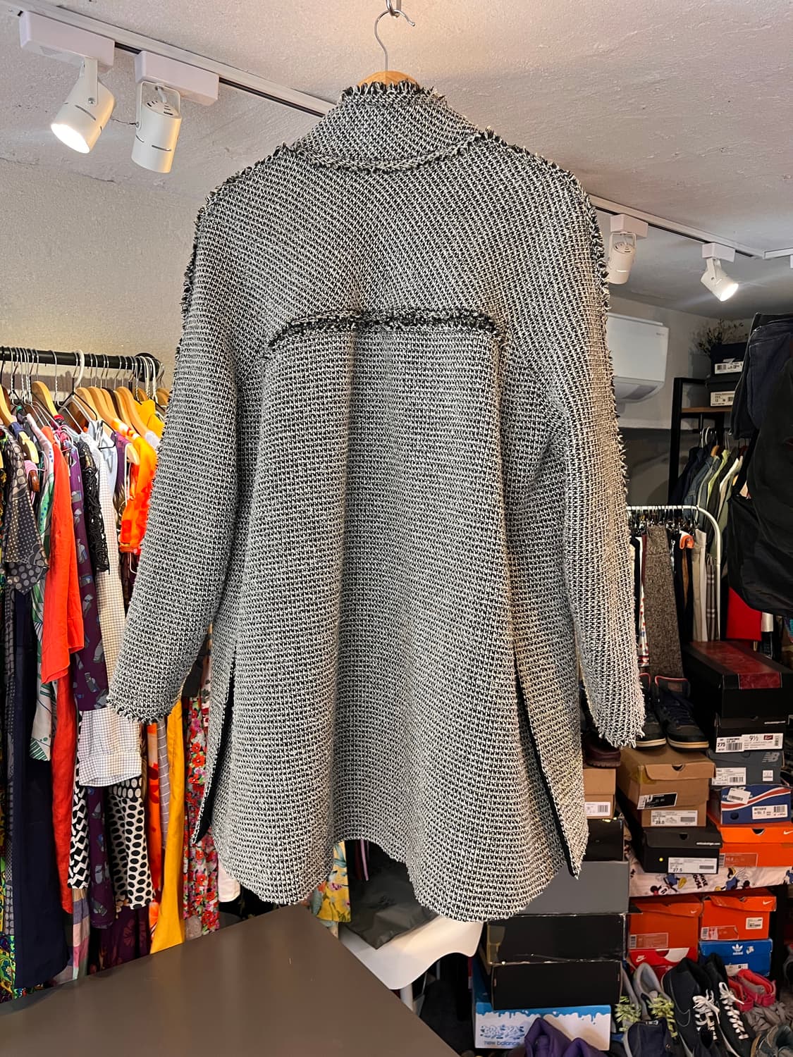 시스템 울 블렌디드 트위드 코트 상품이미지3