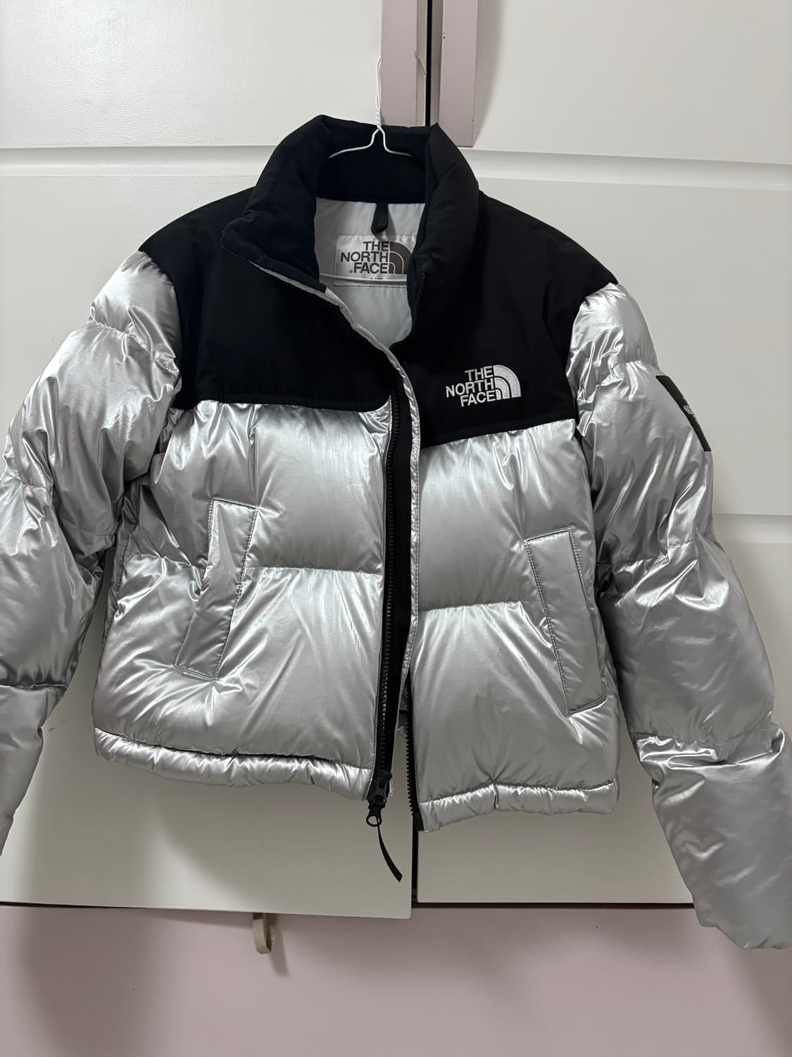 노스페이스 화이트라벨 노벨티 눕시 다운 실버/블랙 S  상품이미지1