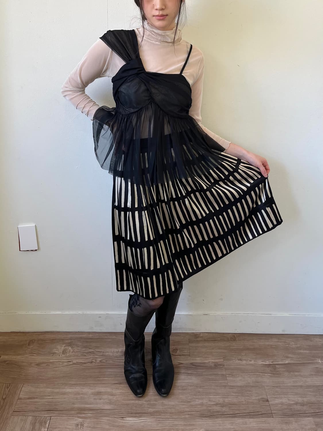 RIVIETTA 블랙 샤 뷔스티에 상품이미지8