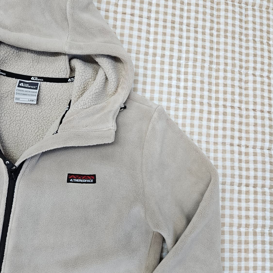 레드페이스 기모 플리스 후드집업 남자100 상품이미지3