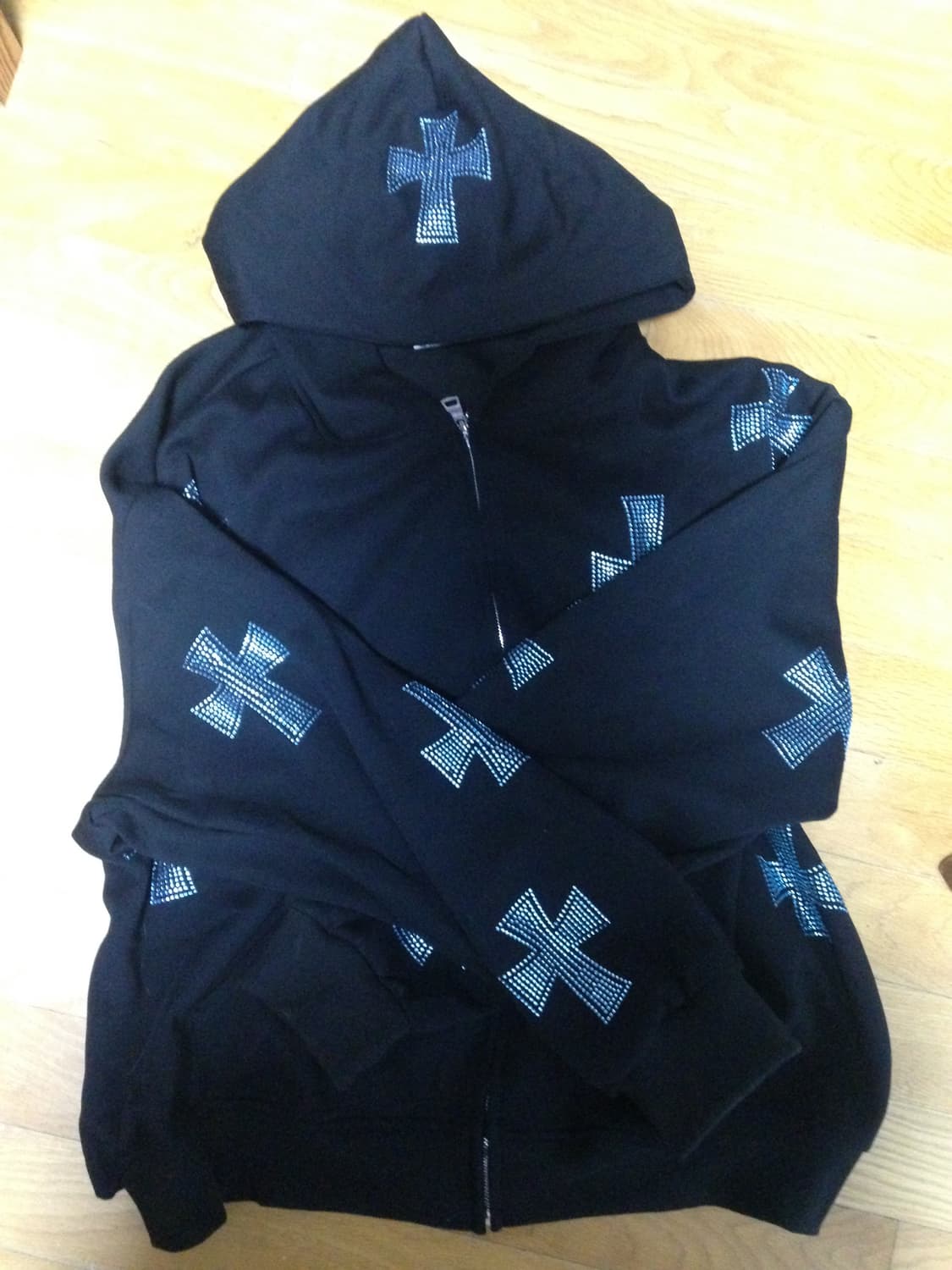 언노운, 크롬하츠 무드 라인스톤 후드집업 상품이미지2