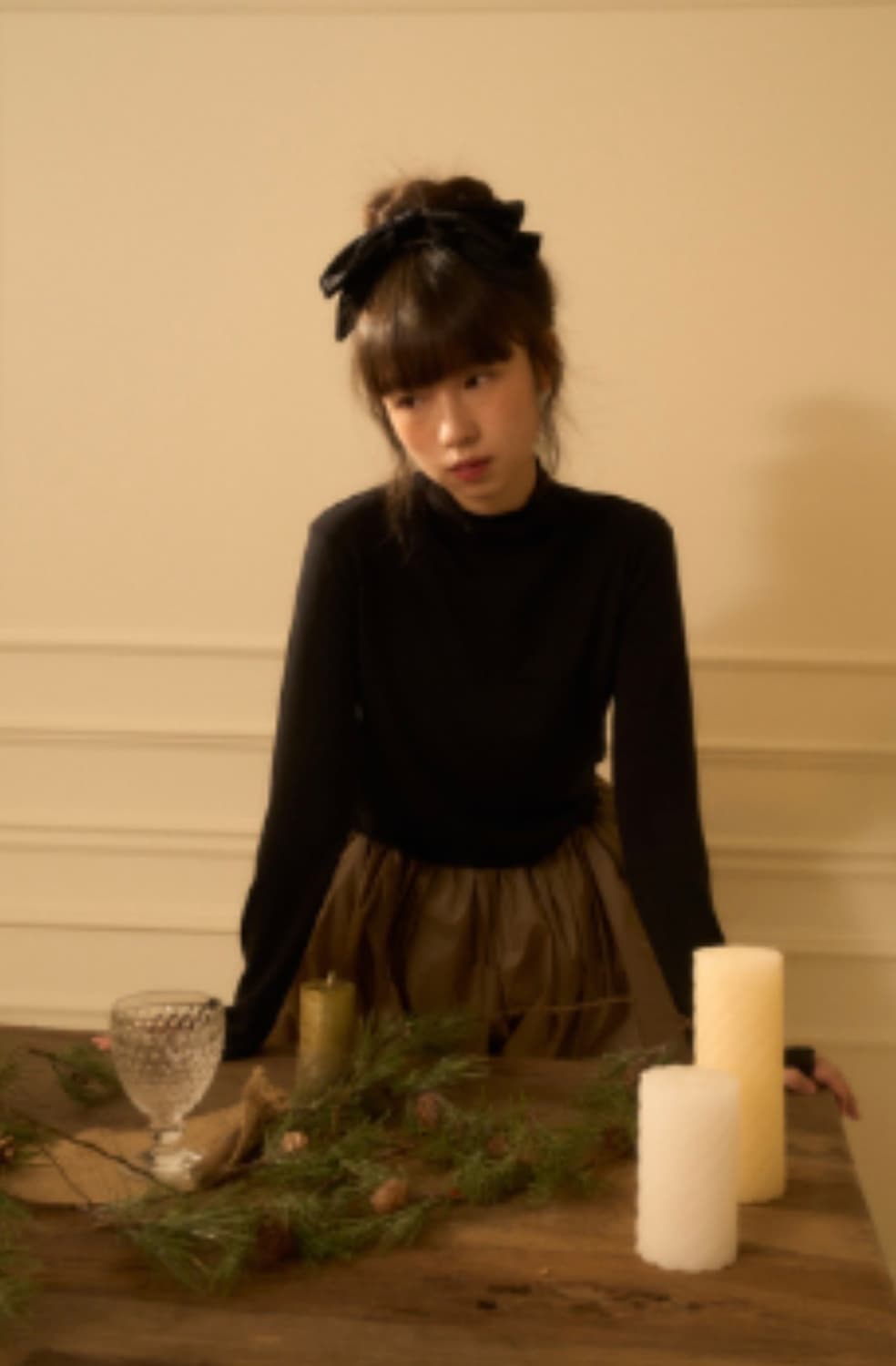 새상품 PUMPKIN VOLUME SKIRT-BROWN 헤 상품이미지2