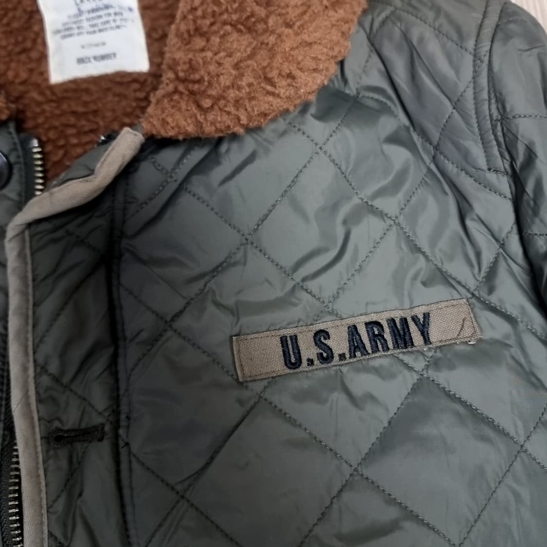 일본제 백넘버 U.S.ARMY 퀼팅 덱자켓 M사이즈 상품이미지2