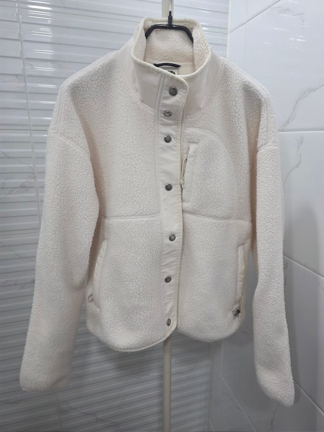 노스페이스 세미크롭 아이보리 후리스 자켓 상품이미지2