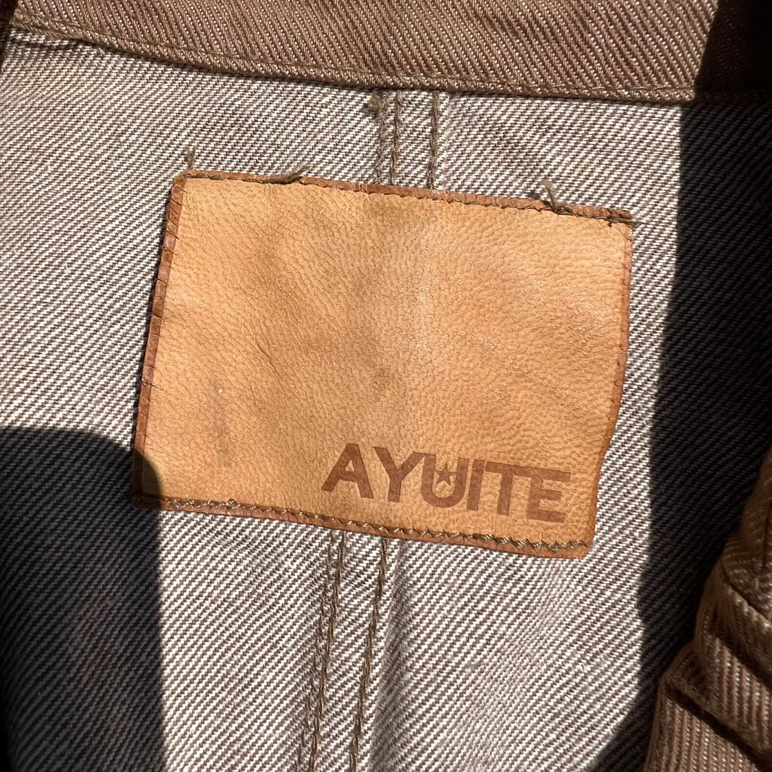 Ayuite 레더 칼라 데님 자켓 상품이미지8