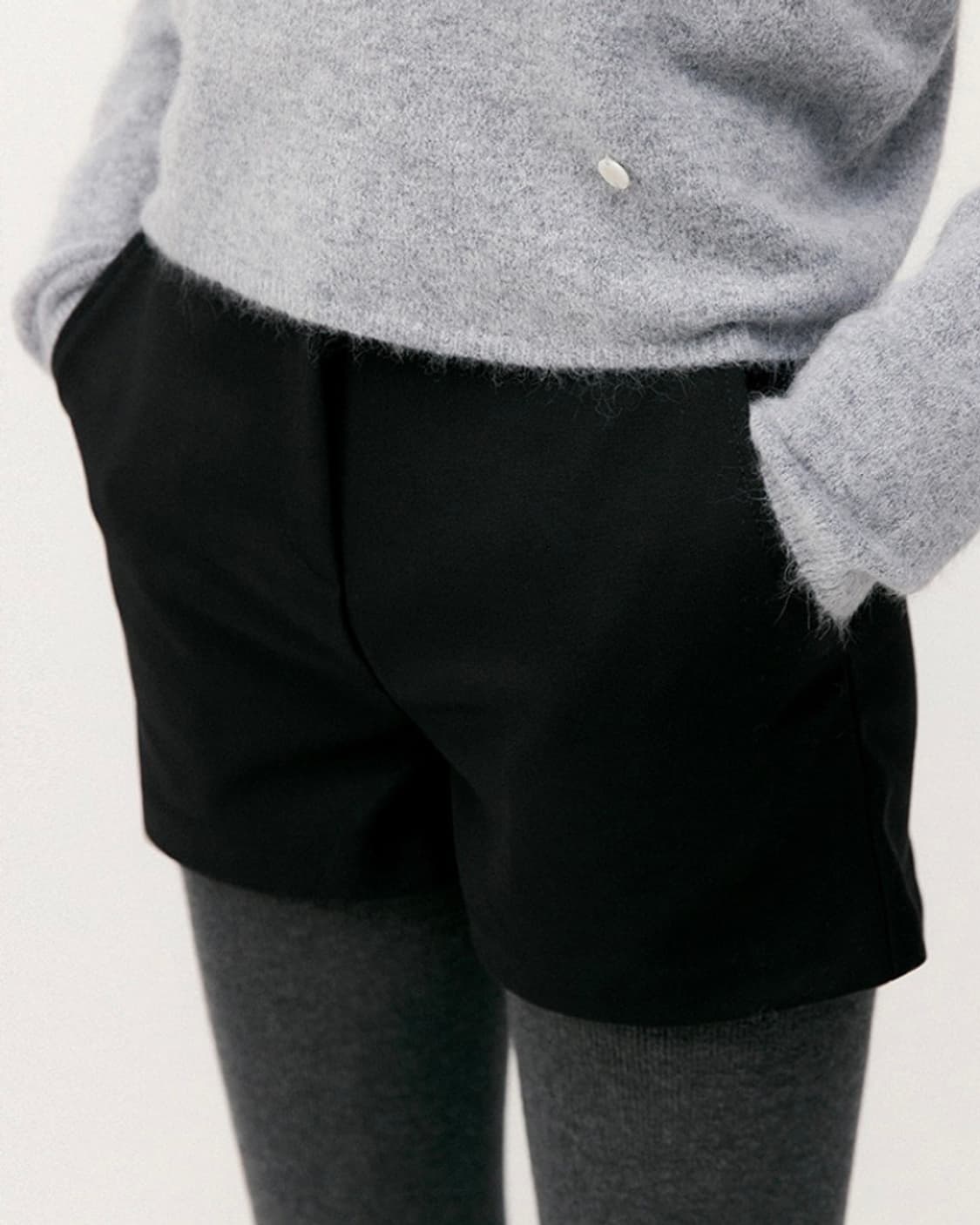 로에일 미니멀 기모 숏 팬츠 상품이미지5