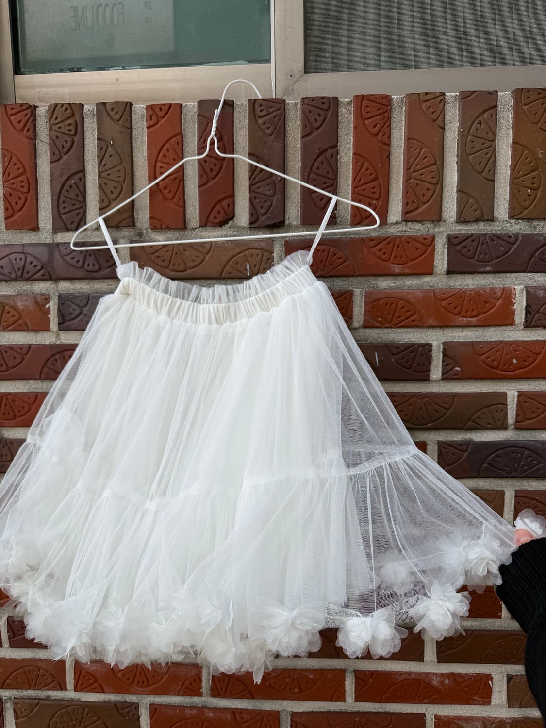 쎄무아듀 메쉬 퍼피 스커트 (화이트)ㅏ 상품이미지3