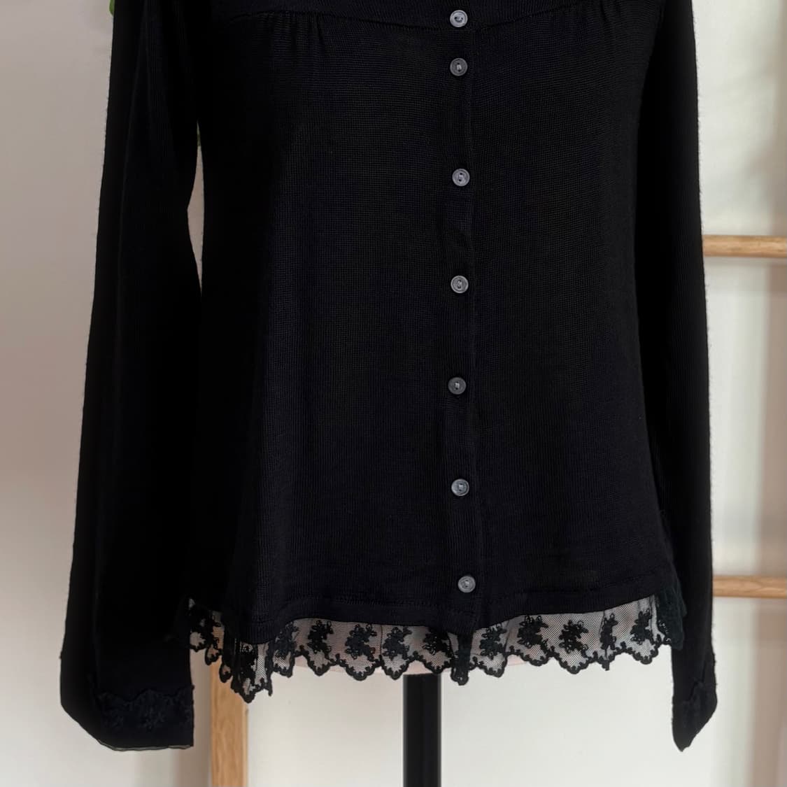 Sm2 사만사모스모스/ 레이스블랙가디건 스퀘어넥가디건 페미닌가디건 상품이미지4