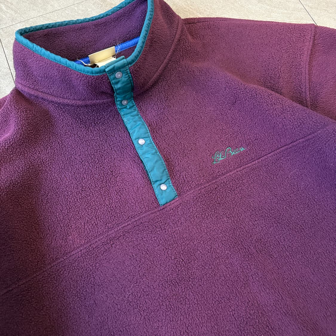 90s L.L.bean 90년대 생산 엘엘빈 버건디 신칠라 스냅티 상품이미지4