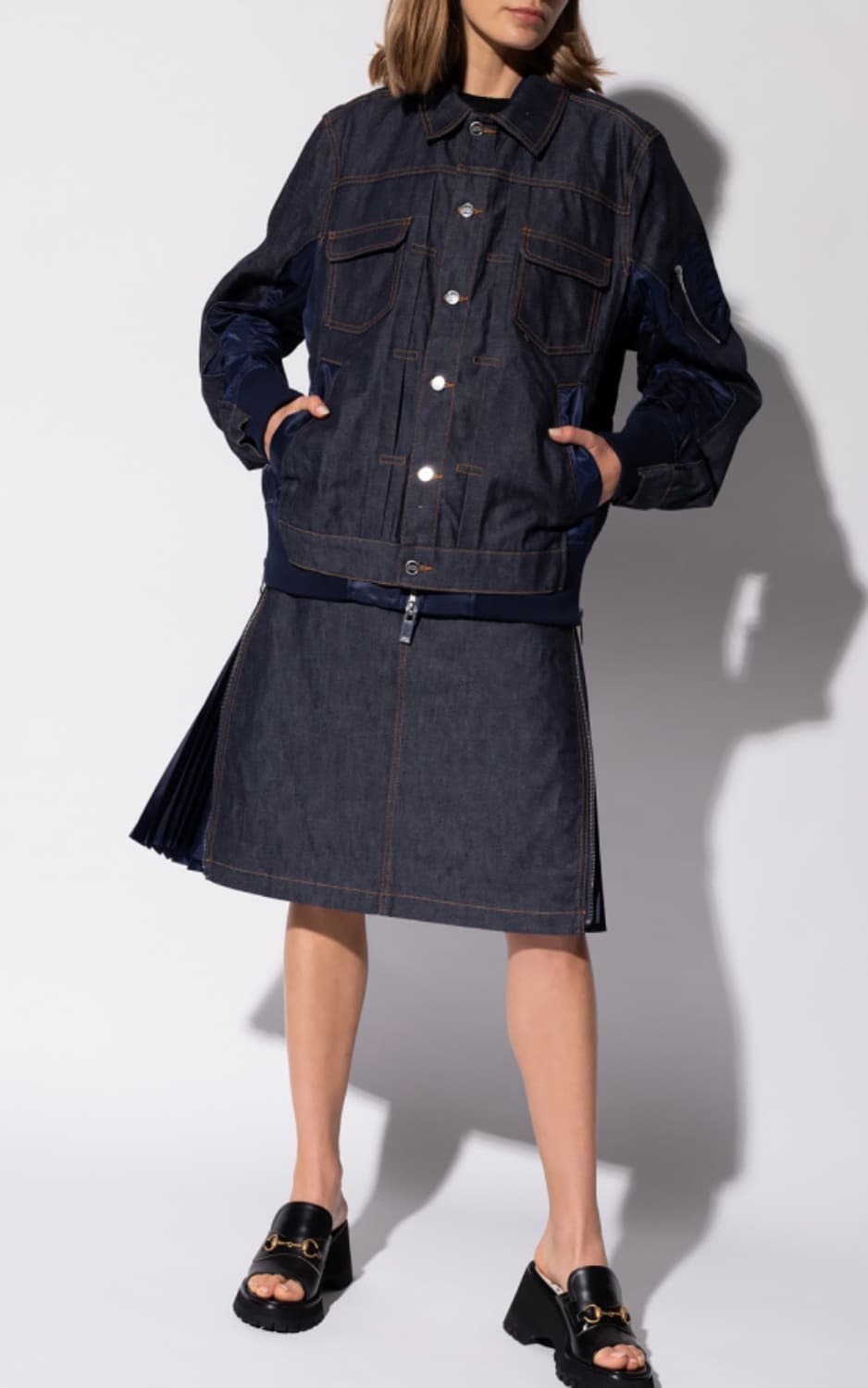 Sacai X A.P.C. 데님 스커트 상품이미지3