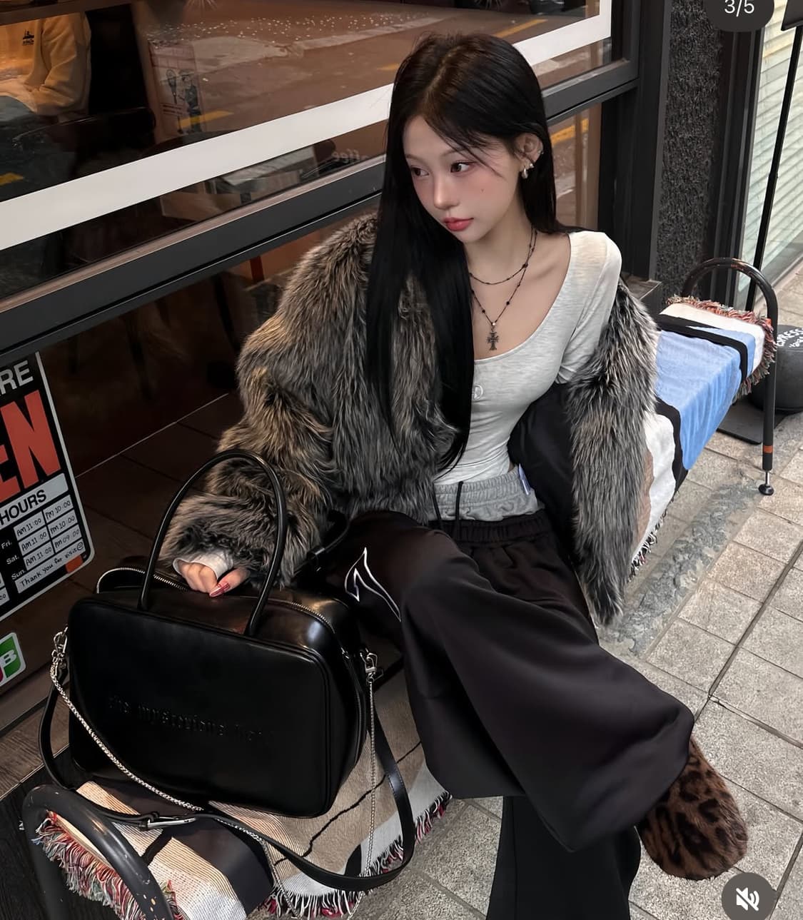 미스테리어스 시티걸 믹스 퍼자켓 그레이 상품이미지4