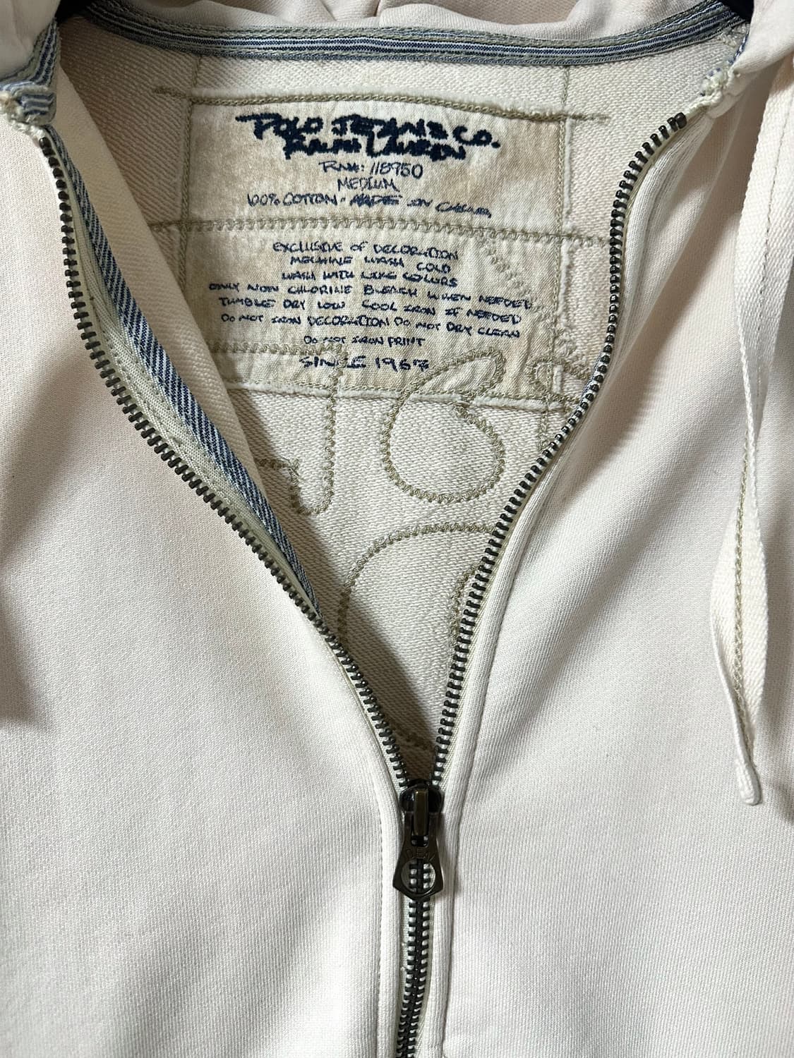 폴로 진스 아카이브 컷오프 디테일 심볼로고 후드집업 (희귀 모델) 상품이미지6