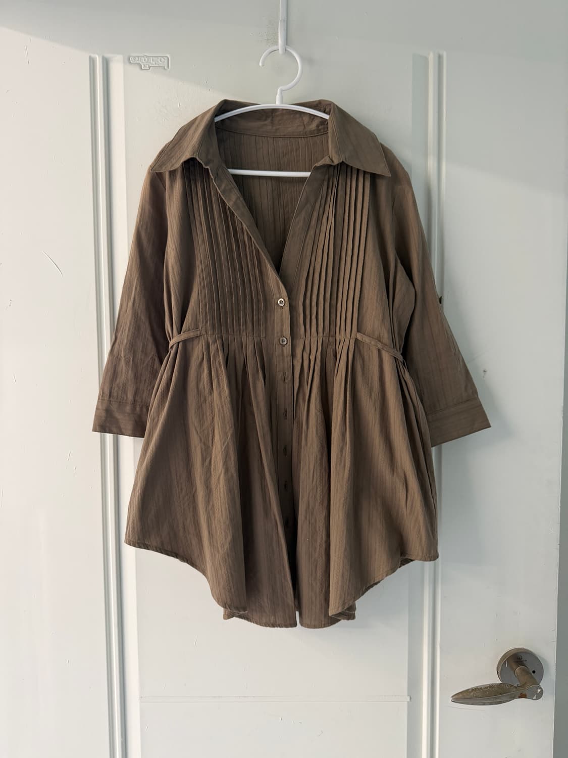일본빈티지 모카브라운 플레어 셔츠 상품이미지4