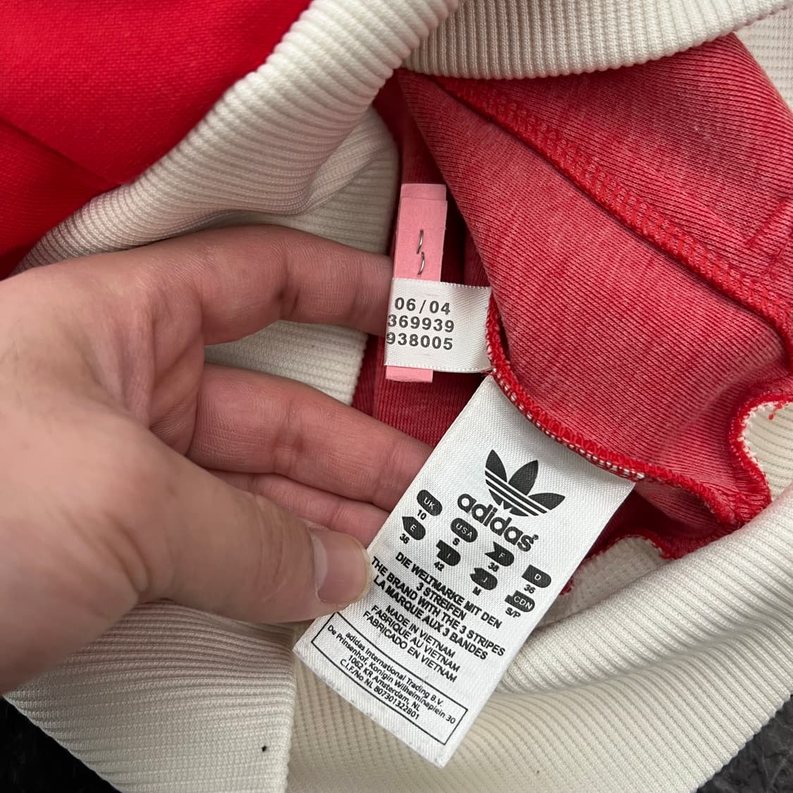 아디다스 레드 삼선 OG 구 캐나다 트랙탑 져지 자켓 상품이미지6