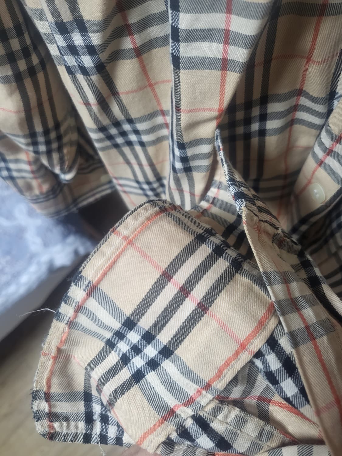 버버리 체크 셔츠 XL 상품이미지5