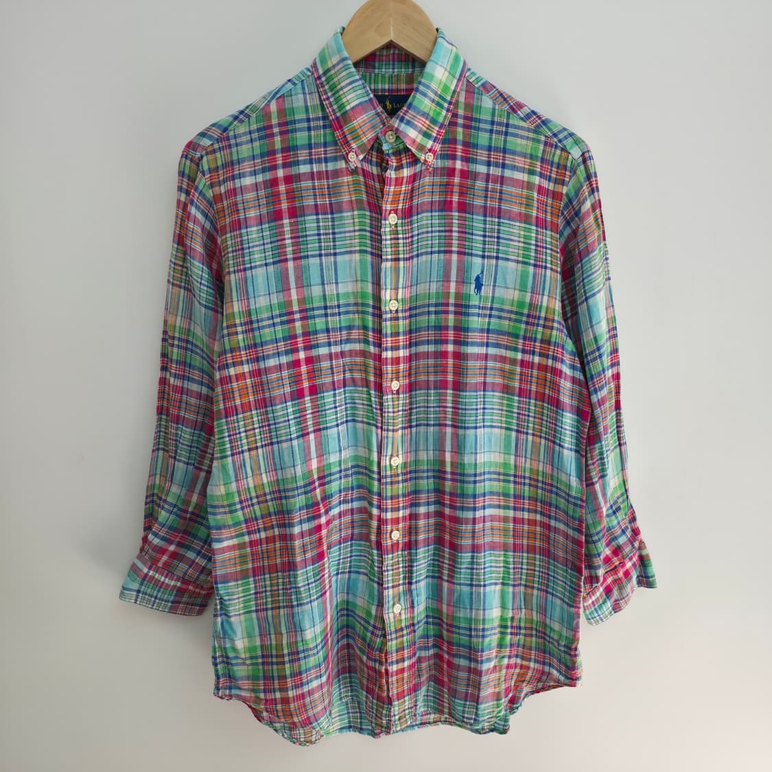 [S] 폴로 랄프로렌 린넨 체크 셔츠 상품이미지1