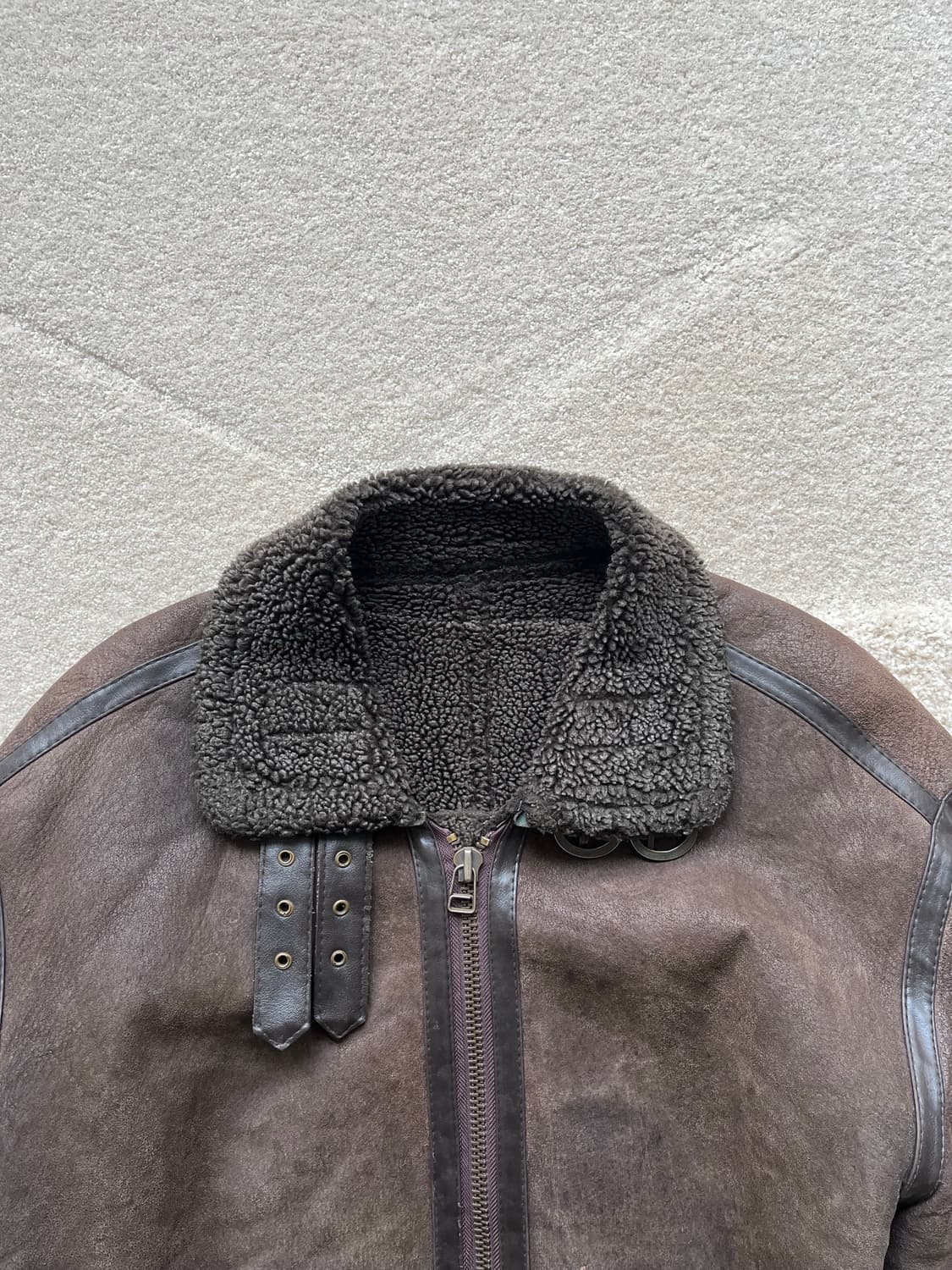 펀치 글로브 셰어링 B-3 무스탕 자켓 (105) 상품이미지3