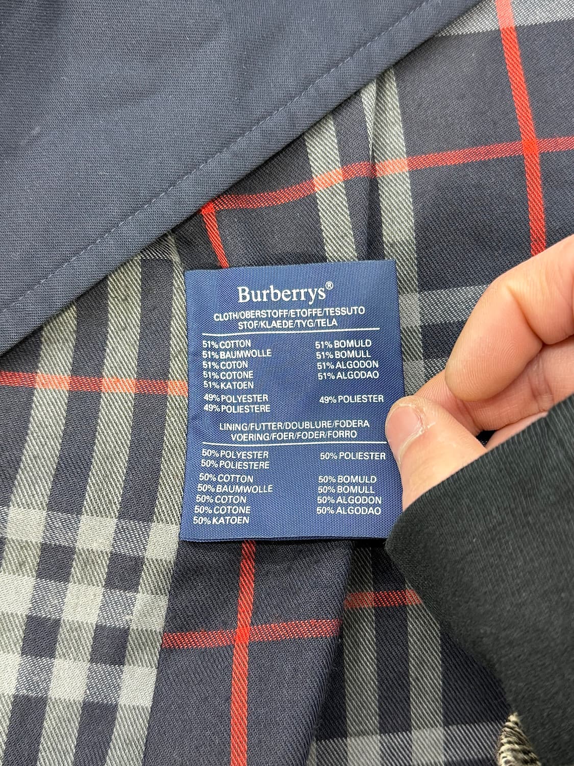 버버리 런던 네이비 히든 버튼 트렌치 롱 코트 상품이미지8