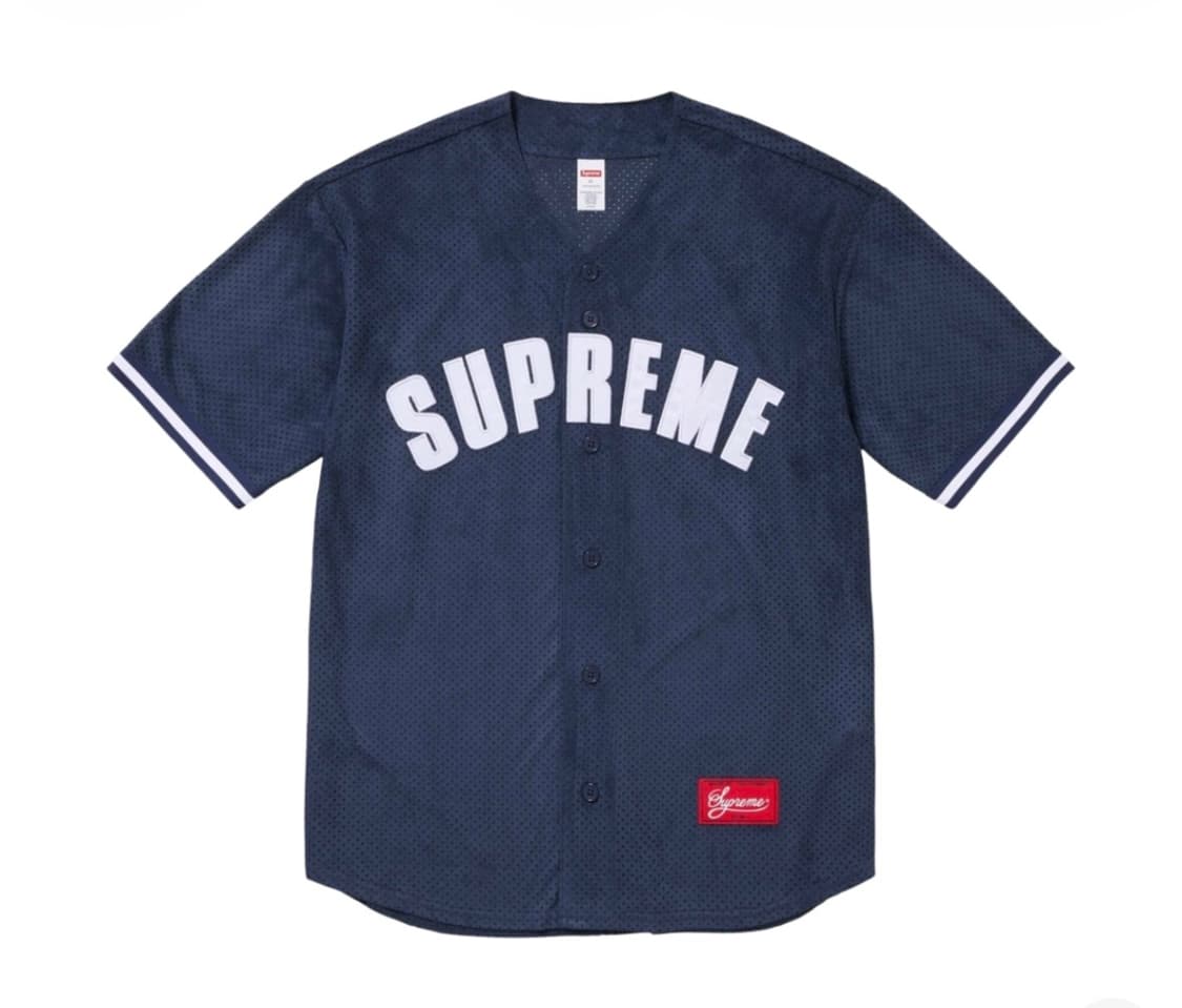 슈프림 울트라스웨이드 메쉬 베이스볼 저지 네이비 - 24SS 상품이미지1