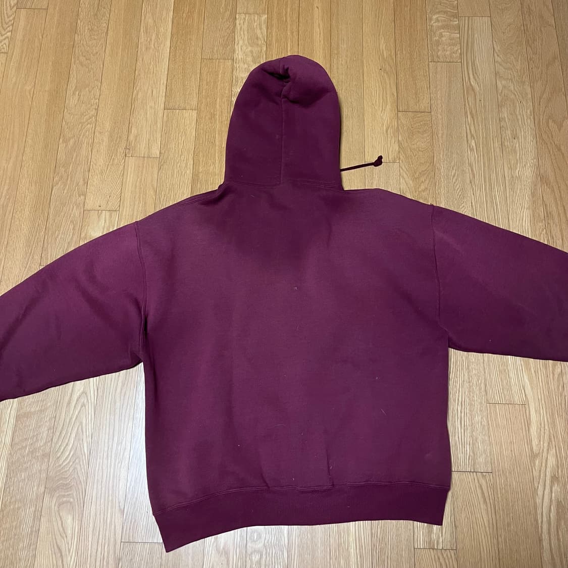 [L] 90s 빈티지 러셀 후드집업 썬페이디드 버건디 상품이미지3