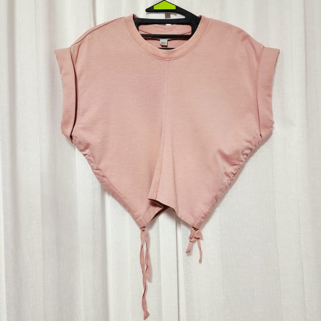 올세인츠 크롭 셔링 가오리핏 코튼 티 (55-66/표기S) 상태완벽 상품이미지1