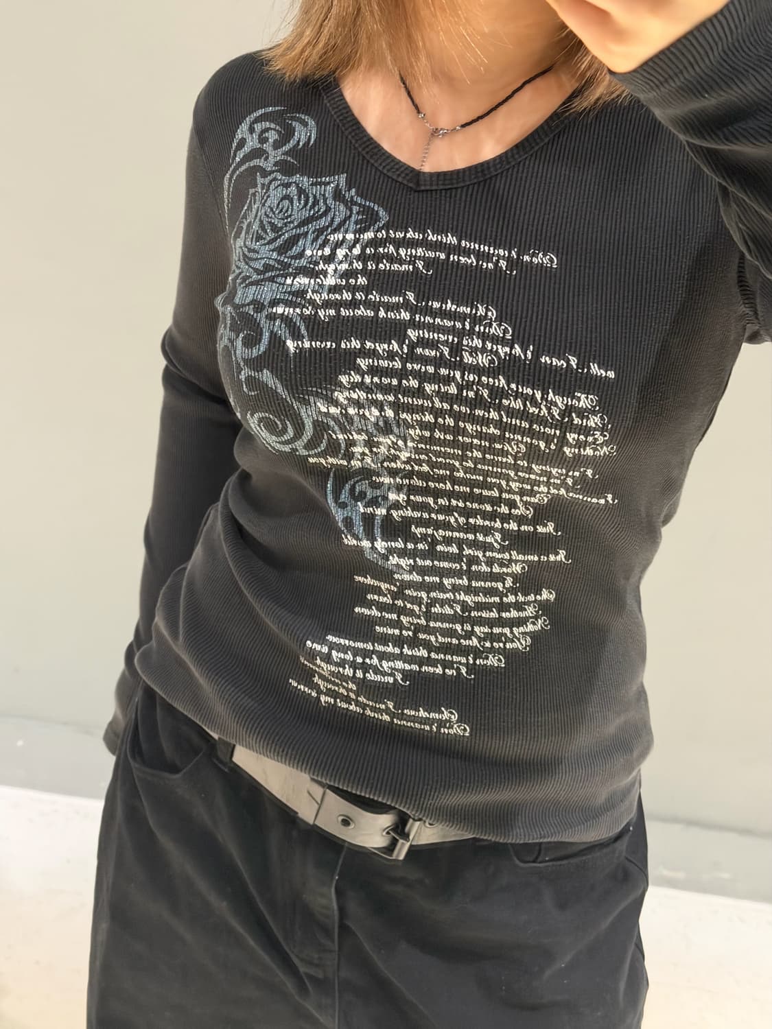 punk lettering detail long sleeve 상품이미지3