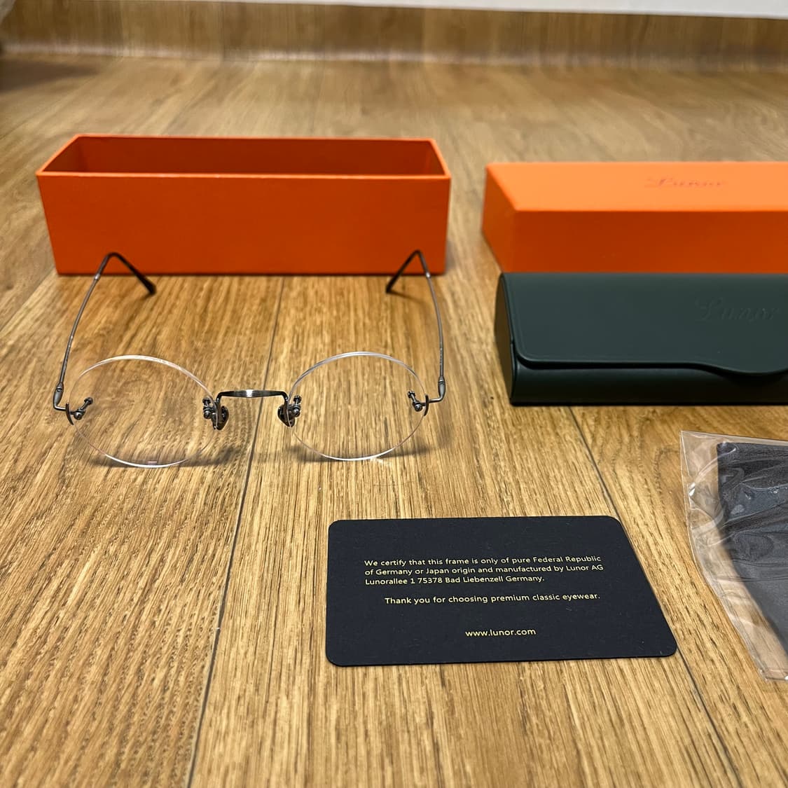 르노 클래식 룬드 안경테 실버 무테 스티브잡스 lunor 상품이미지4