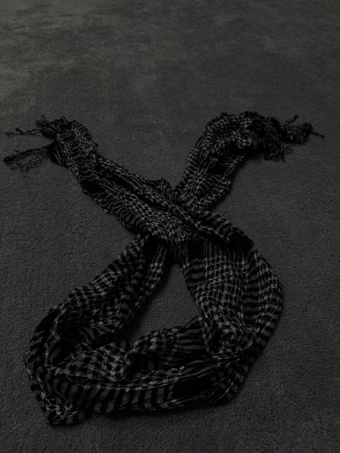 Vintage v-kei punk mood flannel scarf 상품이미지2