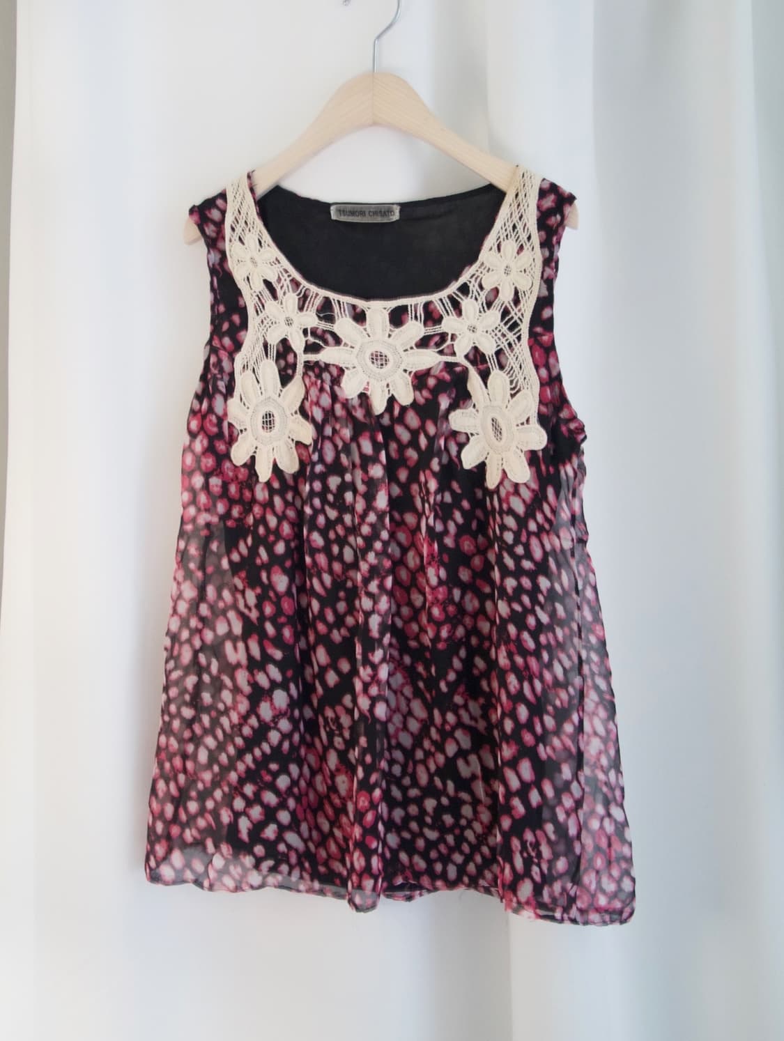 TSUMORI CHISATO_ leopard patch sleeveles 상품이미지1