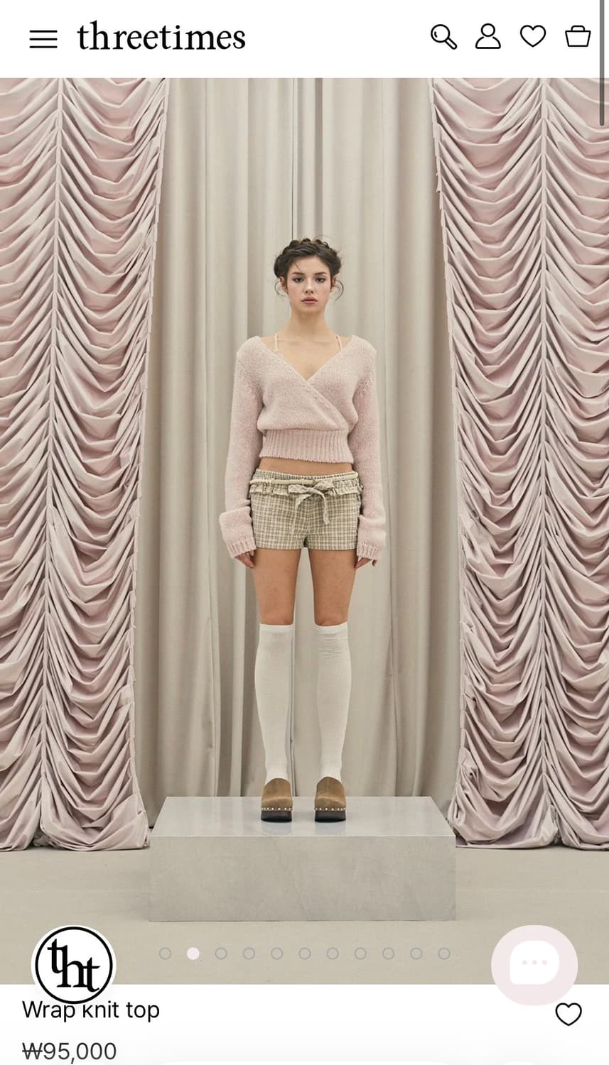 쓰리타임즈 랩 브이넥 니트  상품이미지2