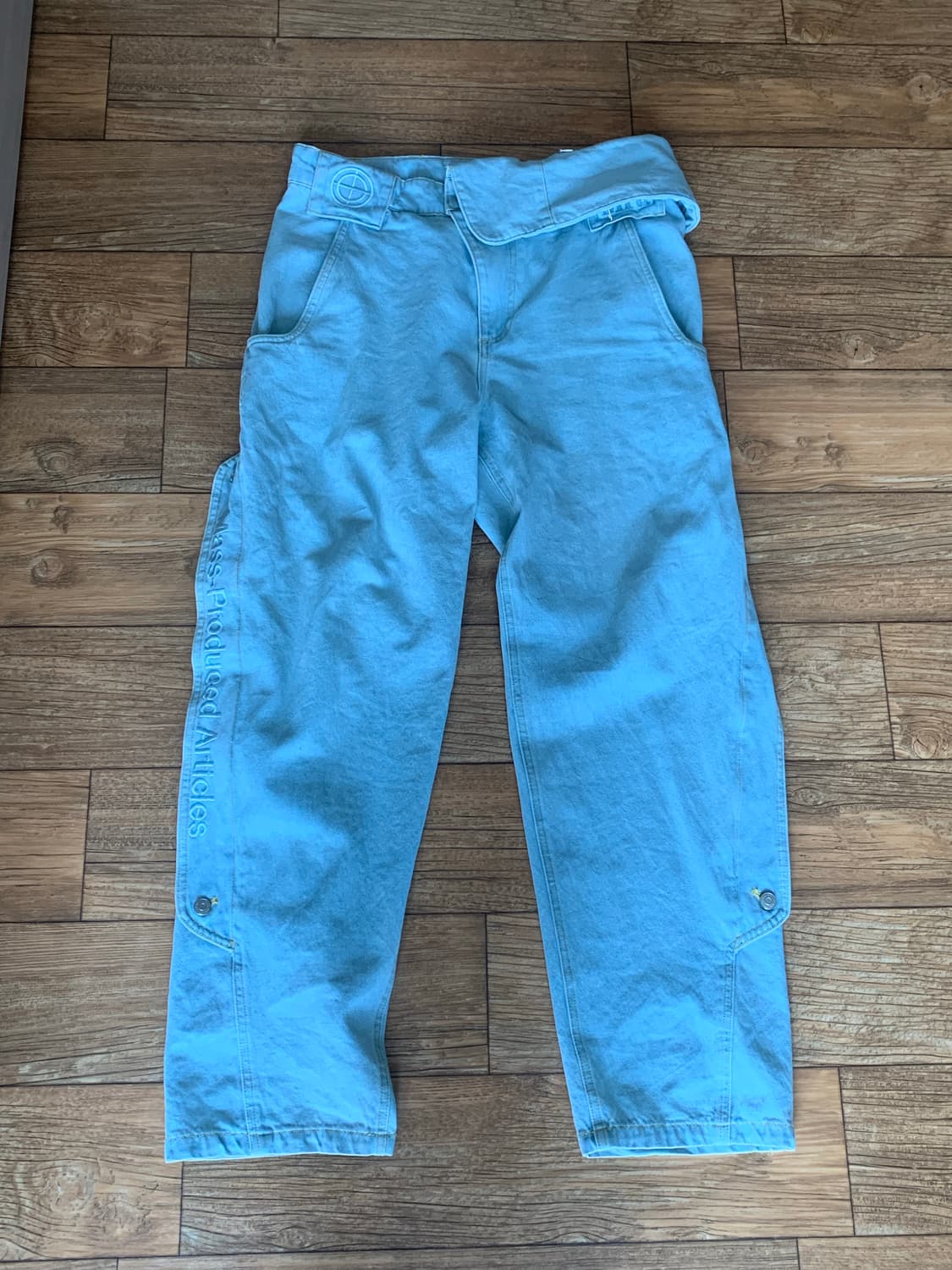 플라스틱 프로덕트 싱글 웨이스트 포켓 팬츠 라이트블루 상품이미지5