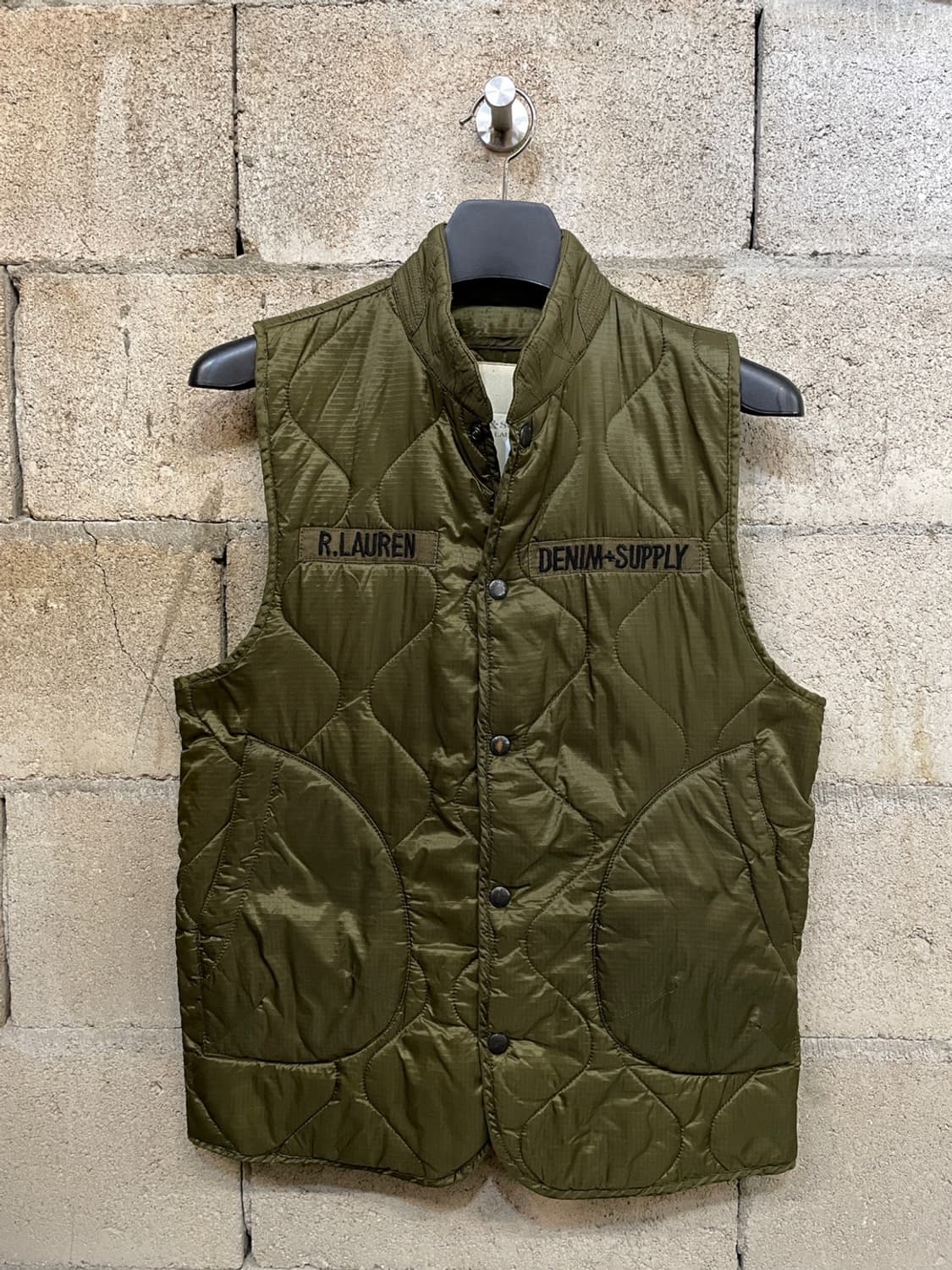 데님 서플라이 x 랄프로렌 성조기 프린팅 나일론 퀄팅 베스트 상품이미지3