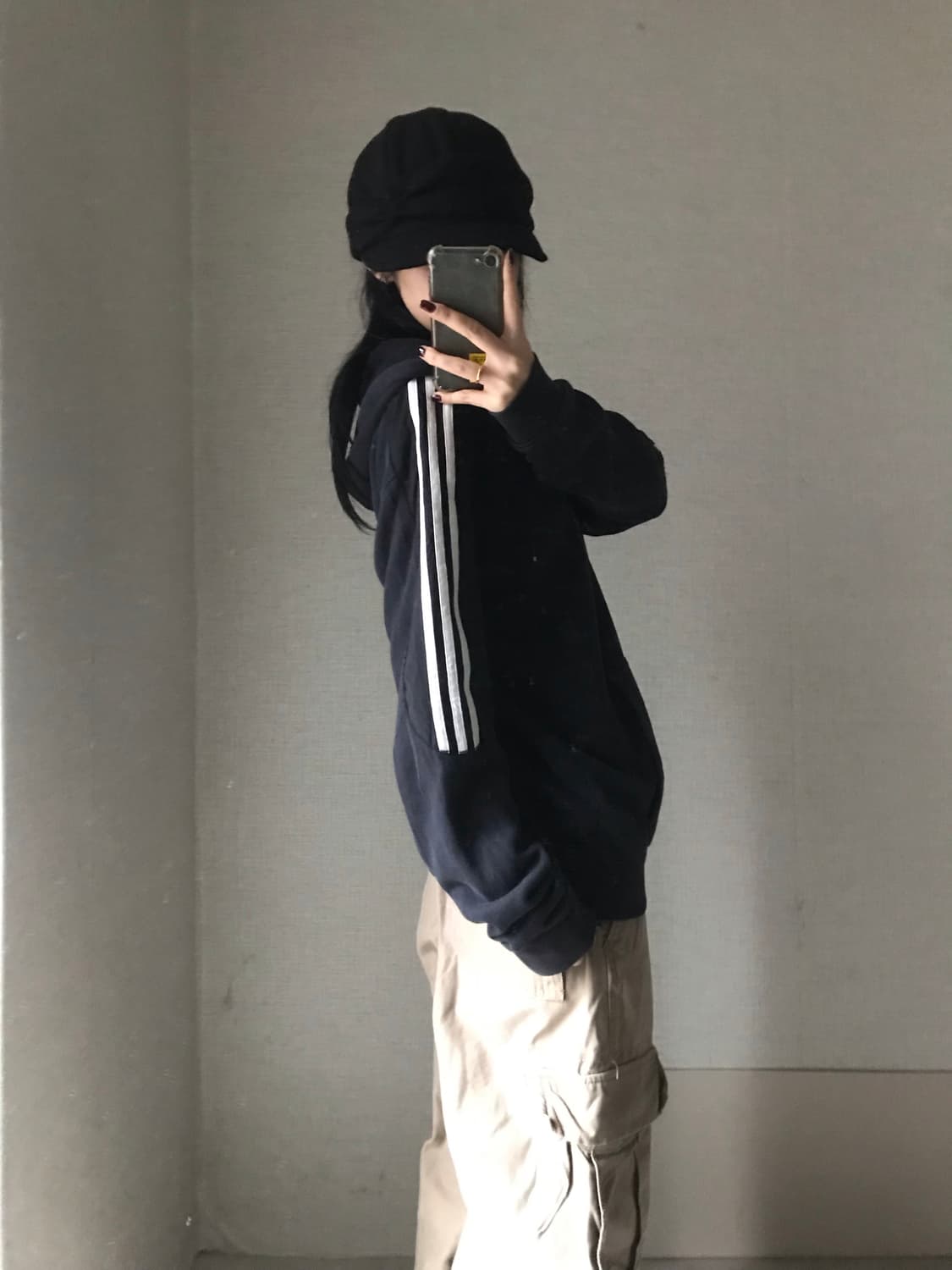 아디다스 블랙 투웨이 후드집업 상품이미지2