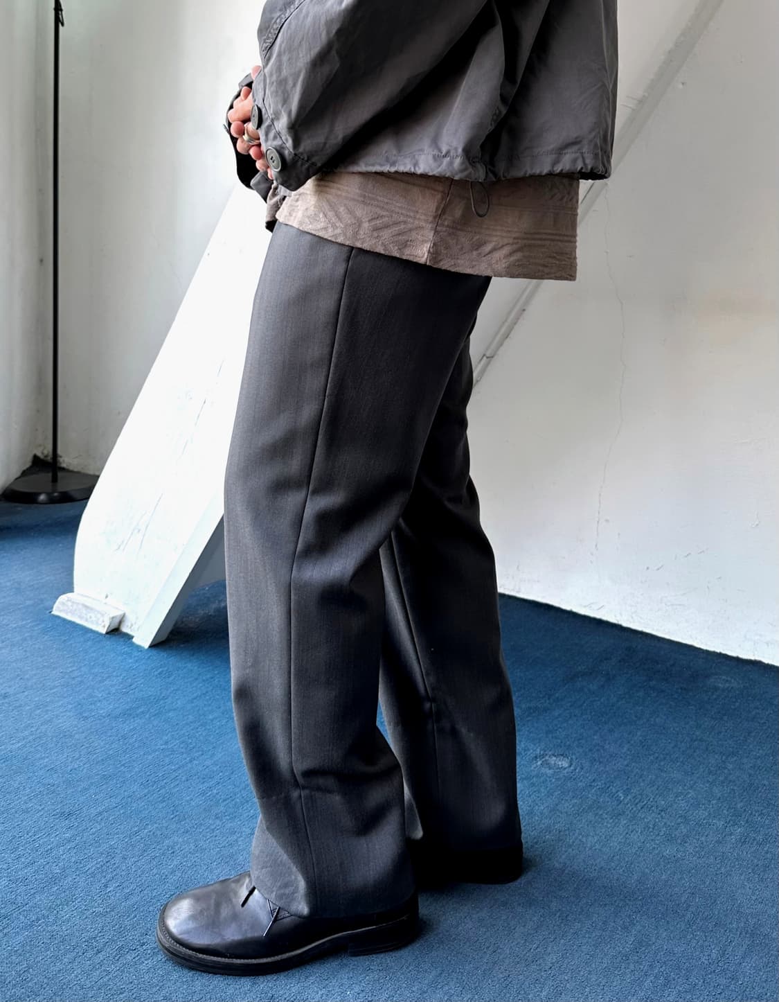 1 pleats patterned wool trousers 상품이미지4